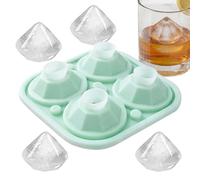Ice Molds, Non-Stick Easy Release, 5.3x5.3x2.4 Inch Trays with High-Density Build, Professional Whiskey Ice Molds, Food-Grade Silicone with Modern Style, Gear for Pool Parties and Picnics