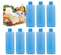Ice Packs for Cooler, Freezer Cooling Box, Long Lasting Crystal Gel, Extra Cold Performance, Ideal for Home Kitchen Refrigerator Travel Food Drink Storage Outdoor Events, 4.53x1.57 inches