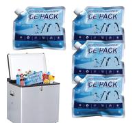 Ice Packs for Lunch Boxes 4 Pack, Reusable Leakproof Freezer Cooling Blocks for Travel Picnic Beach Fishing Camping Outdoor Use, Compact Portable Cold Pack Accessories for Lunch Bags or Coolers
