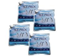 Ice Packs for Lunch Boxes, 4-Piece Freezer Set, Reusable Leakproof Design, Portable Cooling Blocks, Slim Compact Shape, Gel Interior, Camping, Picnic, Fishing, Travel