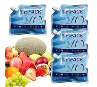 Ice Packs Lunch Boxes, Reusable Freezer Bricks, 4-Piece Leakproof Cooling Blocks, Compact Portable Cold Storage, Ideal for Camping Picnic Fishing Travel Beach Lunch Bags