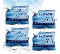 Ice Packs, Reusable Freezer Block, 4 Pack Blue, Slim Leakproof Design, Long-Lasting Chill Retention, Portable Cooling Bricks for Travel, Camping, Picnic, Fishing, Beach Days