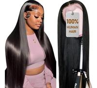 Ice Pear 13 x 6 parrucche anteriori strappate 180% densità 76,2 cm HD, parrucca frontale dritta, per donne nere, senza colla, capelli uma