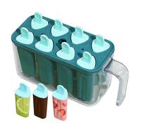Ice Pop Maker Form - 8 Fächer Gefrierbehälter PP 16cm, Mehrweg Eisformen Bunt Kunststoff | Schnelles Gefrieren mit Einfacher Reinigung for Kinder Erwachsene Sommer Snacks Bar Einsatz