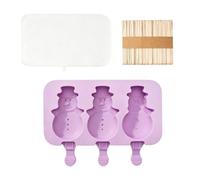 Ice Pop Maker, Snowman Ice Cream Mold, Cakesicle Silicone Mold 19x10.8cm for Modern Art Professional Home Supplies Daily Repair Kit Modern House Accessory Unit Home Decor Interior Supply Case