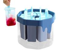 Ice Pop Mold - 8 Cavity Non Stick Maker | Easy Release Freezer Tray Reusable Ice Cream Mold Fruit Juice Milk Dessert DIY Summer Treat Maker for Home, Restaurant, Kitchen