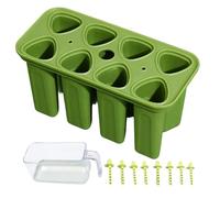 Ice Pop Mold - 8-Cavity Reusable Easy-Release Freezer Tray | Reusable Popsiclee Molds | Ice Cream Containerwith Sticks | For Party Home Bar Kitchen Yogurt Juice Kids Adult