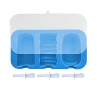 Ice Pop Mold, Ice Cream Molds, Silicone Snack Maker, 3-Cavity Stick Tray, Reusable Design, Home Kitchen Use, Compact Size, Kid Treat Preparation, 7.48×3.94×0.98 Inches