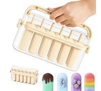 Ice Pop Molds - 23,4 cm Fruit Juice Mold | Food Grade 6-Cavity Easy Release Silicone Ice Cream Molds With Sticks, Reusable Lolly Maker For Freezer, Home Kitchen, Fruit Juice, Milk and Holiday Parties