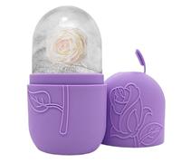 Ice Roller, Facial Cold Massager, Firming Soothing Skin Tool, Spa Roller, Puffiness Relaxation for Home, Travel, Beauty Routine, 4.72x2.76x1.97 inches, White, Purple, Black, Pink