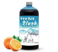 ICE - Sciroppo d'orso privo di azo, bottiglia da 1 litro concentrato per erogatore di bevande, Slushy, macchine per il ghiaccio 1:5 fino a 1:20 (arancione blu)