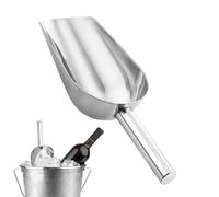 Ice Scoop - Pallone da cucina in acciaio inox, per servire i chicchi di caffè, popcorn Candy Scooper, strumento di lunga durata, pala da portata in metallo, per contenitori di ghiaccio