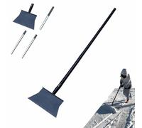 Ice Scraper Heavy Duty,Ice Chopper for Driveway,Multifunctional Gardening Spade Shovel,11" Wider Garden Flat Floor Scraper with 48" Long Adjustable Handle,for Sidewalk Lawn Garden Farm Yard (B)