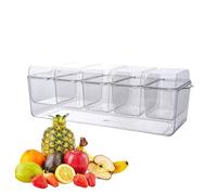 Ice Serving Tray - Chilled Veggie Tray | Garnish Transparent Fruit Platter | Ice Chilled Party Platter With Multiple Compartments, Innovative Cold Food Trays With Underneath For Serving Food