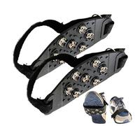 Ice Snow Grippers - Ice Cleats Traction Snow Grips for Boots Shoes | Lightweight Boot Traction Cleat Rubber Spikes Winter Supplies for Camping, Hiking, Walking, Fishing f́or Friends, Parents
