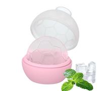 Ice Sphere Molds, Round Silicone Tray, 5.3X5.3X5.5cm Football Shape Container, Novelty Freezer Gadget, for Kitchen Refrigerator Indoor Dining Family Drinks Daily Use, Non Stick Accessory for Parties