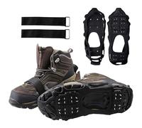 Ice Spikes for Boots | 1 Pair Winter with Straps | Snow Ice Shoe Boot Cleats 24-Teeth - for Outdoor Enthusiasts Men Women Adults Climbing Mountaineering Backpacking
