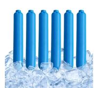 Ice Sticks For Water Bottles - Portable 6 Pieces Reusable Cooling Tubes, Safe Beverage Chiller Inserts, Long Lasting Freezer Refresh Accessories, Slim Drink Temperature Solution | Lunch Box Cooler