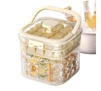 Ice Storage Bin - 6,69x6.69x6,3 Pollici Scatola Di Jesine Per Sigillare Il Coperchio E I Vassoi Cocktail, Whisky Con Una Funzione Di Scoop Facile, Un Contenitore Frigorifero Per Caffè,