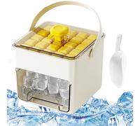 Ice Tray, Blocks Mold, 5.91x5.92x5.12 inches Stackable Reusable Silicone Cube Maker with Easy Press Release, Freezer Tray for Tea Whiskey Cocktail Wine Restaurant Home Refrigerator