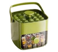 Ice Tray, Cube Mold, Press-Type Maker Tool, Easy Release Chilling Tray with Handle, Reusable Freezer Accessory for Kitchen Picnic Camping Gathering Daily Use, 6,69 x 6,69 x 5,51 Inches