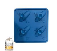 Ice Tray - Shark Easy Release Food Grade Silicone Ice Tray Cube Maker | 3D Animal Ices Mold For Home Apartment Bar Freezer | Nonstick Heat-Resistant Mold For Whiskey, Bourbon, Cocktails, Beer, Juice,