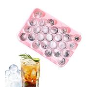 Ice Tray - Silicone Cooling Mold, Stackable Chilling Grids, Flexible Rubber Material, Spill Proof Removable Lid, Kitchen Beverage Accessory, 25 Cavity Blue Square Shape Freezer Storage Container