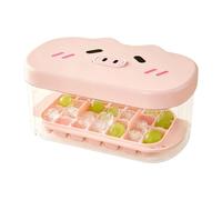 Ice Tray With Bin, 24-Cavity Easy Release Tray Lid, Ice Molds Beverage Freezer Organizer, Iced Cube Container System Storage Bin For Chilling Drinks Coffee Cocktail Whiskey Beverage Kitchen Home Bar
