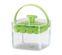 Ice Tray With Bin - Press Mold With Lid | Ice Mold | For Freezer Kitchen Chilling Drinks Coffee Cocktail Whiskey Beverage