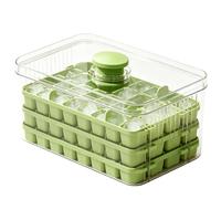 Ice Tray With Bin | Press-Type 3-Tier 96-Grid Icy Block Mold With Lid And Bin | Ice Bins Lid For Freezer | Easy Release Ices Tray | For Home Kitchen Apartment Dormitory Camping Party Beverage Coffee C