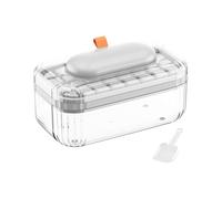 Ice Tray With Lid - ABS Silicone 23,5 x 13,5 x 15 cm | Press-Type Cold Block Mould | Ice Making Container With Shovel Storage Box Beverage Cooler For Whiskey Cocktail Coffee Wine Chilling Refrigerator
