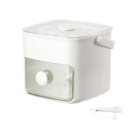 Ice Tray with Lid and Bin - 48 Cube Double Deck Portable Box Ice Trays for Freezer, DIY Whiskey Cocktail Coffee, Beverages Drinks Kitchen Bar, Cube Making Storage Set