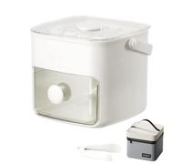 Ice Tray with Lid and Bin - 48 Cube Double Deck Portable Box Ice Trays for Freezer, DIY Whiskey Cocktail Coffee, Beverages Drinks Kitchen Bar, Cube Making Storage Set