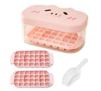 Ice Tray with Lid - Cute Design Box, 19.8cm Portable Freezer Trays for Whiskey, Kitchen Chilling Kit, Easy Release Design with Stackable Build, Beverage Preparation Tool for Cocktail Drinks
