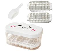 Ice Tray with Lid - Cute Design Box, 19.8cm Portable Freezer Trays for Whiskey, Kitchen Chilling Kit, Easy Release Design with Stackable Build, Beverage Preparation Tool for Cocktail Drinks