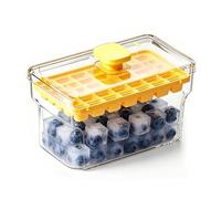 Ice Trays For Freezer - Ice Trays For Freezer With Lid | 34 Grids Withs Lids And Bin Reusable | Reusable Easy Release Stackable 34 Grids,Ices Maker Mold With Scoop - F0r Whiskey, Cocktail, Beer