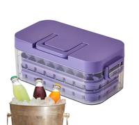 Ice Trays For Freezer With Lid, 64 Grids Ice-Cube Mold, Easy Release Ices Tray With Handle Large Capacity Ices Maker For Whiskey Cocktail Coffee Beverage Drinking Wine Chilling Bar Kitchen Use