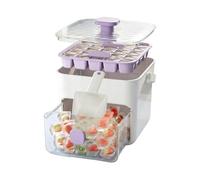 Ice Trays for Freezer with Lid - Press Type, Easy Release, 50 Cavities