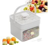 Ice Trays, Freezer Molds, 5,98 x 5,59 x 5,08 in Press-Type Maker, Easy Release Design, Lid and Handle Included for Coffee, Tea, Whiskey, Cocktail, Campeggio o Party Use