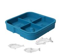 Ice Trays Freezer, Silicone Animal Molds, 5.91x5.91x1.18 Inch Sturdy & Flexible Design, 4 Cavity Mold for Wine, Drink, Whiskey, Cocktail, Jelly, Chocolate, Kitchen, Barbecue, Hiking, Beach, and Party