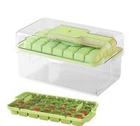 Ice Trays, Ice Mold Tray, Ice Maker, Double Layer Kitchen Gadget Making Tool With Bin For Coffee Camping Cocktail Home Tea Gathering Drinks Whiskey