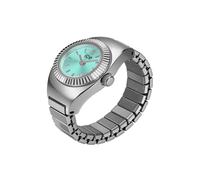 Ice-Watch - Chouchou Silver turchese - Orologio anello da donna in argento con bracciale estensibile in acciaio inossidabile - 025515 (15 mm)