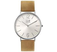 Ice-Watch CITY Belfast Orologio Beige Unisex con Cinturino in Pelle i Cinturino Addizionale in Nylon, 001372 (Medium)