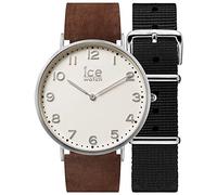 Ice-Watch CITY Glasgow Orologio Marrone Unisex con Cinturino in Pelle i Cinturino Addizionale in Nylon, 001358 (Medium)