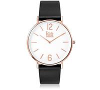 Ice-Watch CITY Tanner Black Rose Gold Orologio Nero Unisex con Cinturino in Pelle, 001515 (Medium)