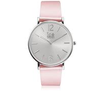 Ice-Watch CITY Tanner Pink Silver Orologio Rosa da Donna con Cinturino in Pelle, 001511 (Small)