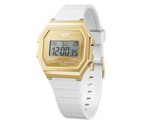 ICE-WATCH - ICE digit retro Metal silver mirror White - Orologio bianco da Donna con Cinturino in silicone - 022734 (Small)