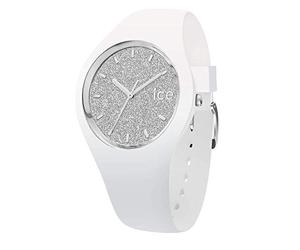Ice-Watch - ICE glitter White Silver - Orologio bianco da Donna con Cinturino in silicone - 001344 (Small)