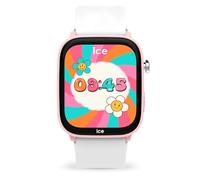 ICE-WATCH - ICE smart junior FH Pink White - Rosa smartklocka med positionsspårning för flickor, med silikonarmband - 025681 (36 mm) - Geolokalisering via appen FIND HUB