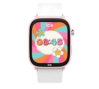 ICE-WATCH - ICE smart junior FH Pink White - Rosa smartklocka med positionsspårning för flickor, med silikonarmband - 025681 (36 mm) - Geolokalisering via appen FIND HUB